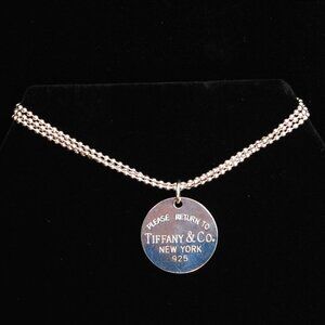 Tiffany & Co. Three Strand Bracelet With Round Charm - 925